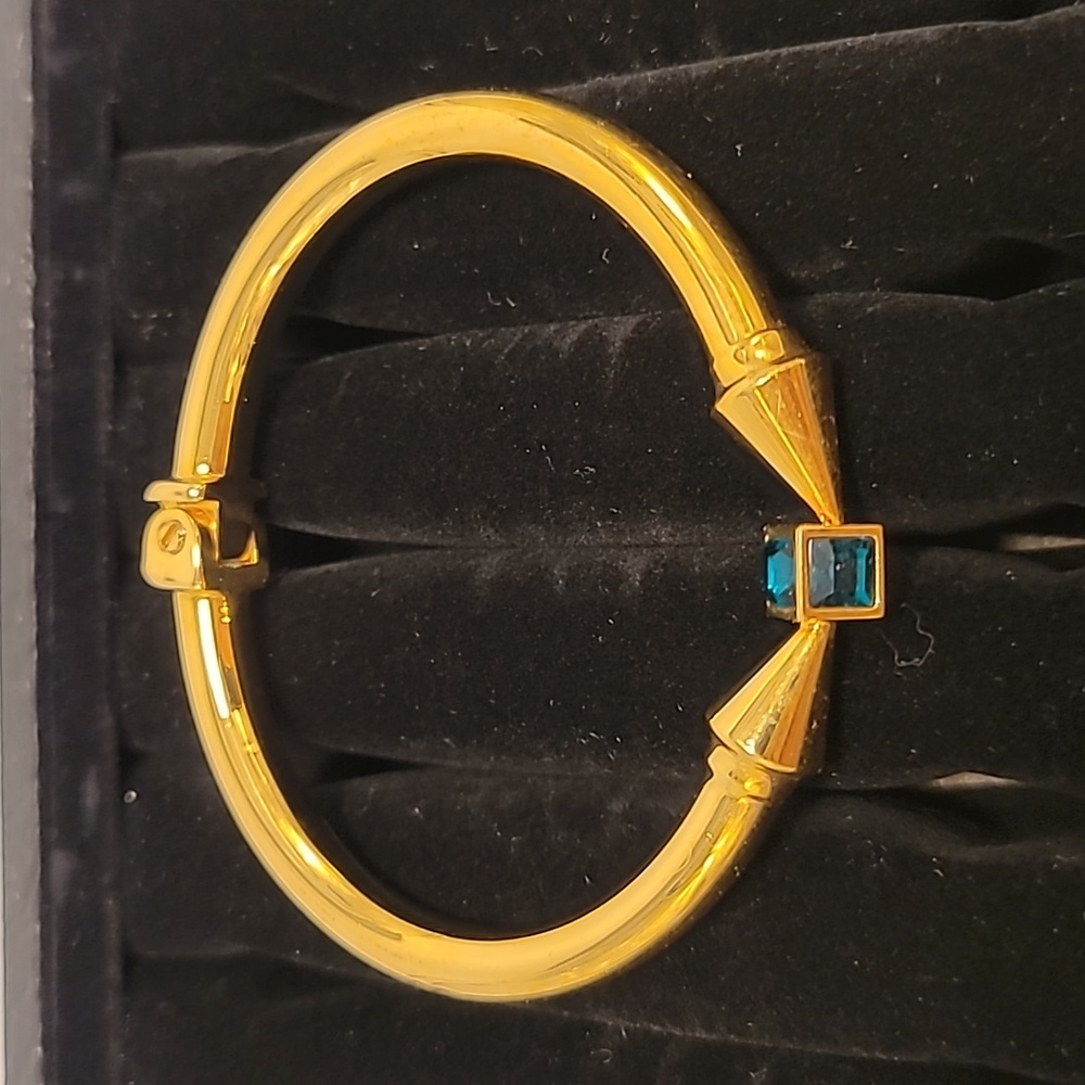 Vita Fede Mini Titan Bracelet 24k Gold-Plated Emerald Quartz Unisex New